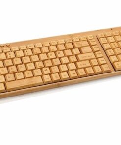 P&aring; Lager. H&aring;ndlavet Tr&aring;dl&oslash;st Bambus Tastatur og Bambus Mus